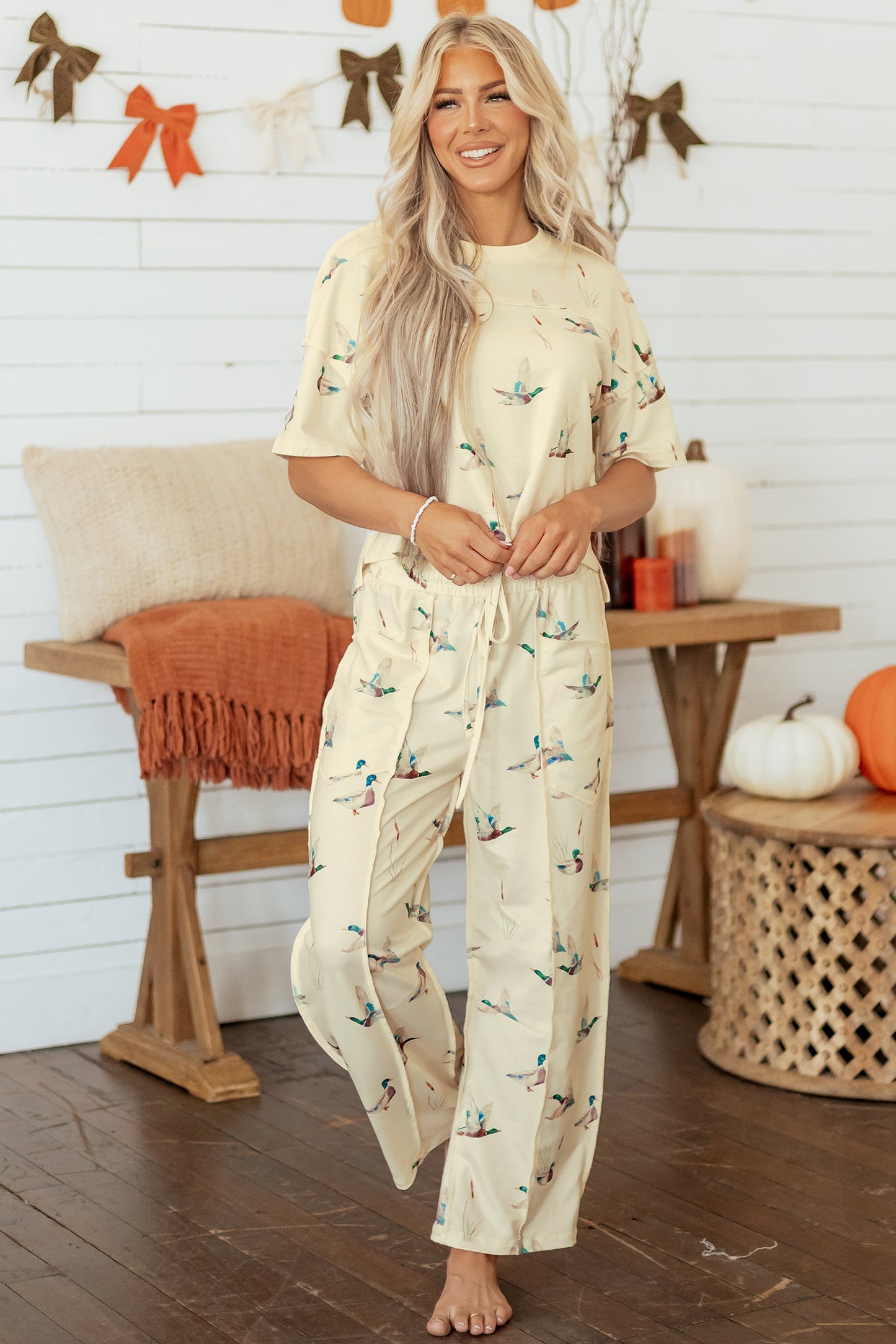 Marsh Morning Duck Print Pant Set
