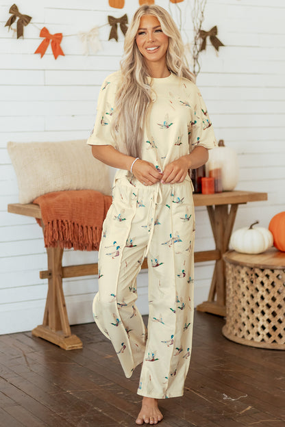 Marsh Morning Duck Print Pant Set