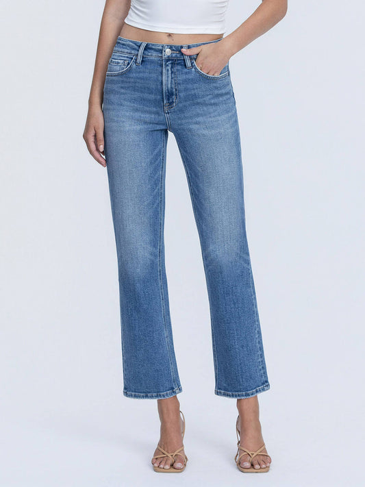 Brooklyn High Rise Ankle Straight Jeans