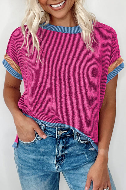 Sunlit Textured Trim Tee