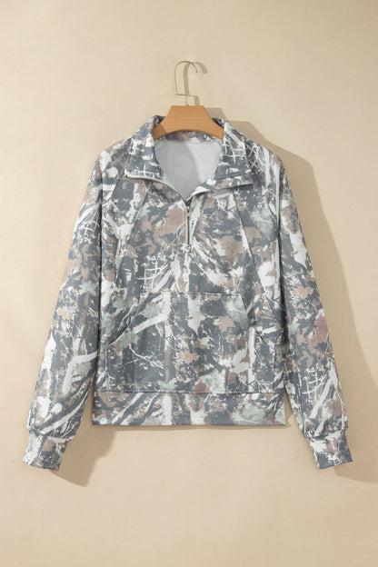 Woodland Camo Quarter-Zip Sweatshirt — product image 2