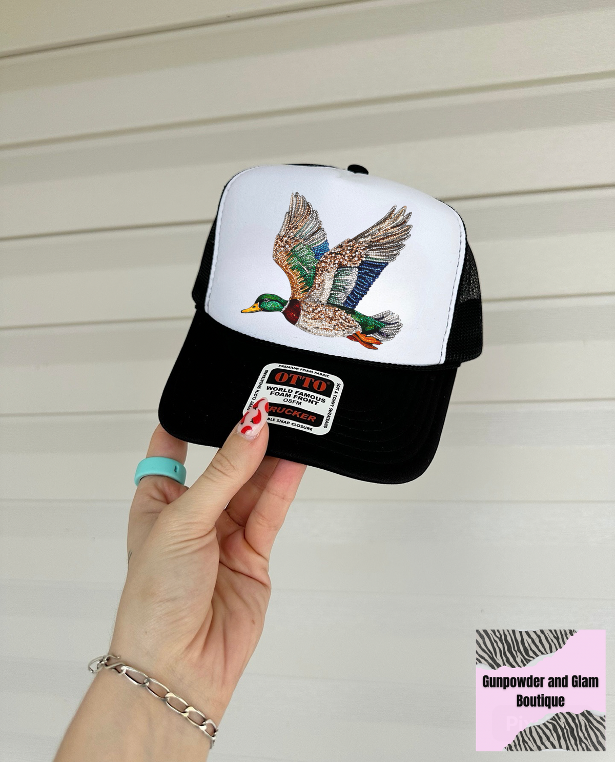 Rhinestone Mallard Trucker Hat