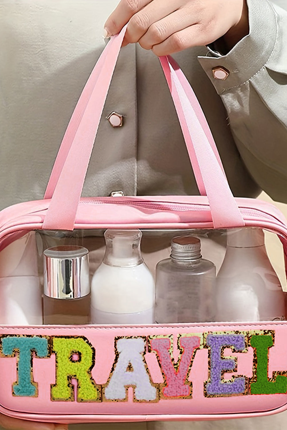Jet Set Clear Travel Makeup Bag