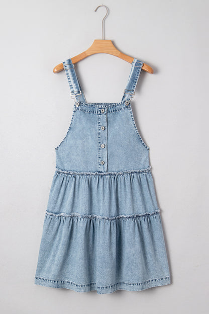 Meadow Tiered Overall Denim Dress