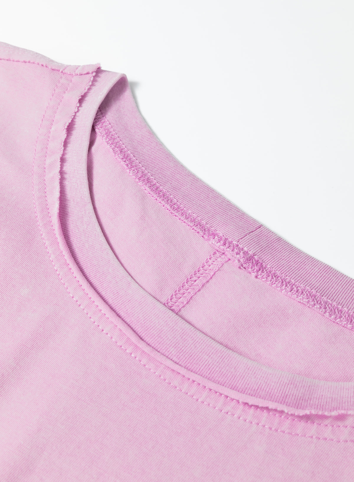 Lavender Mineral Wash Raw-Edge Tee