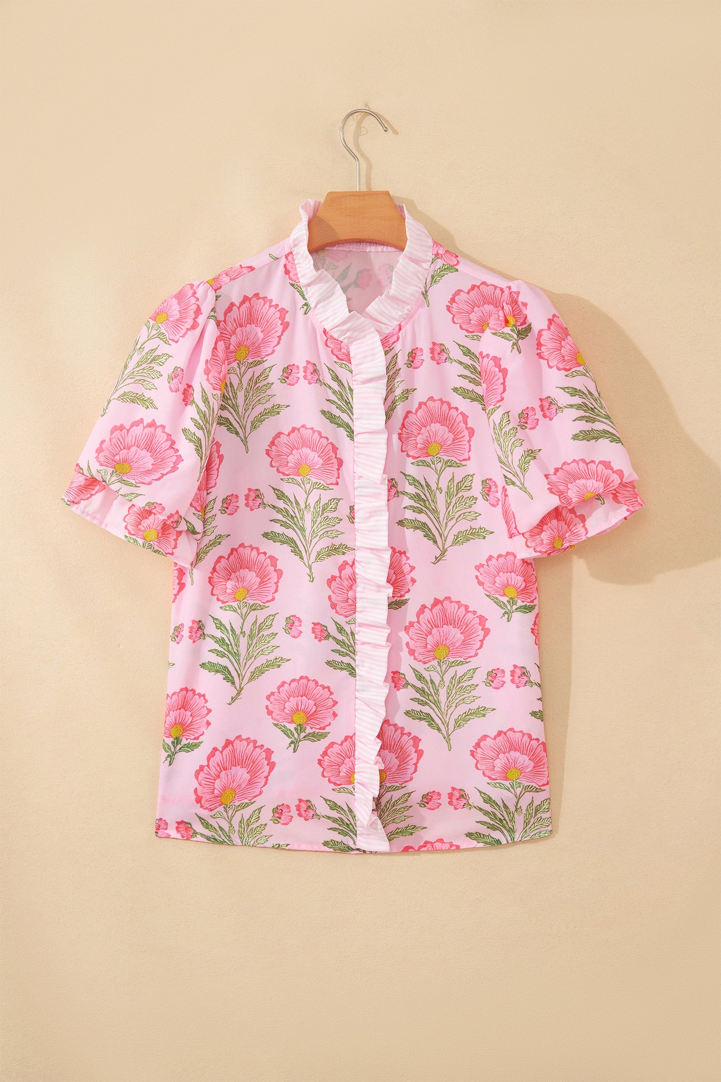 Sweet Blooms Floral Puff Sleeve Shirt
