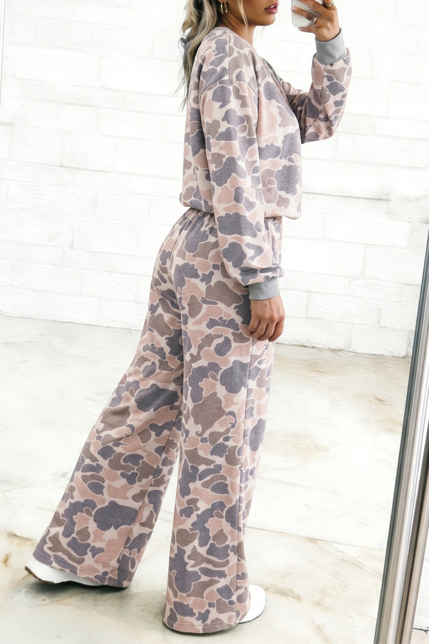 Sundown Camo Wide Leg Pants Set