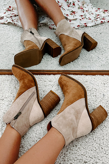 Desert Faux Suede Square Toe Boots