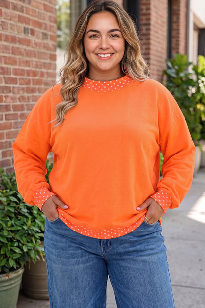 Field Day Polka Dot Plus Size Sweatshirt