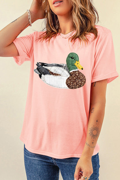 Marsh Morning Faux Quilted Mallard Tee