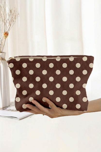 Cider House Polka Dot Corduroy Makeup Bag