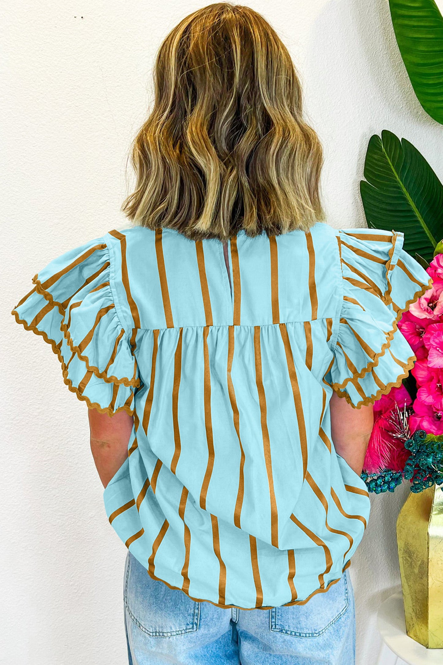 Backroad Striped Ricrac Blouse