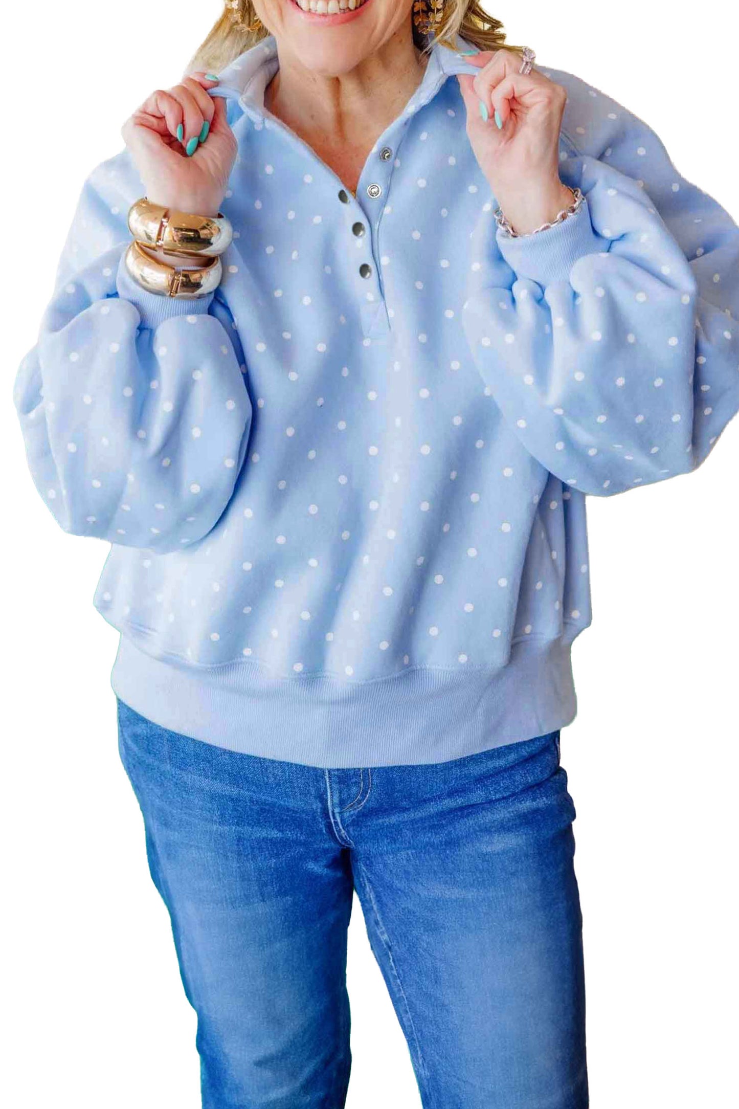 Daybreak Polka Dot Plus Size Sweatshirt
