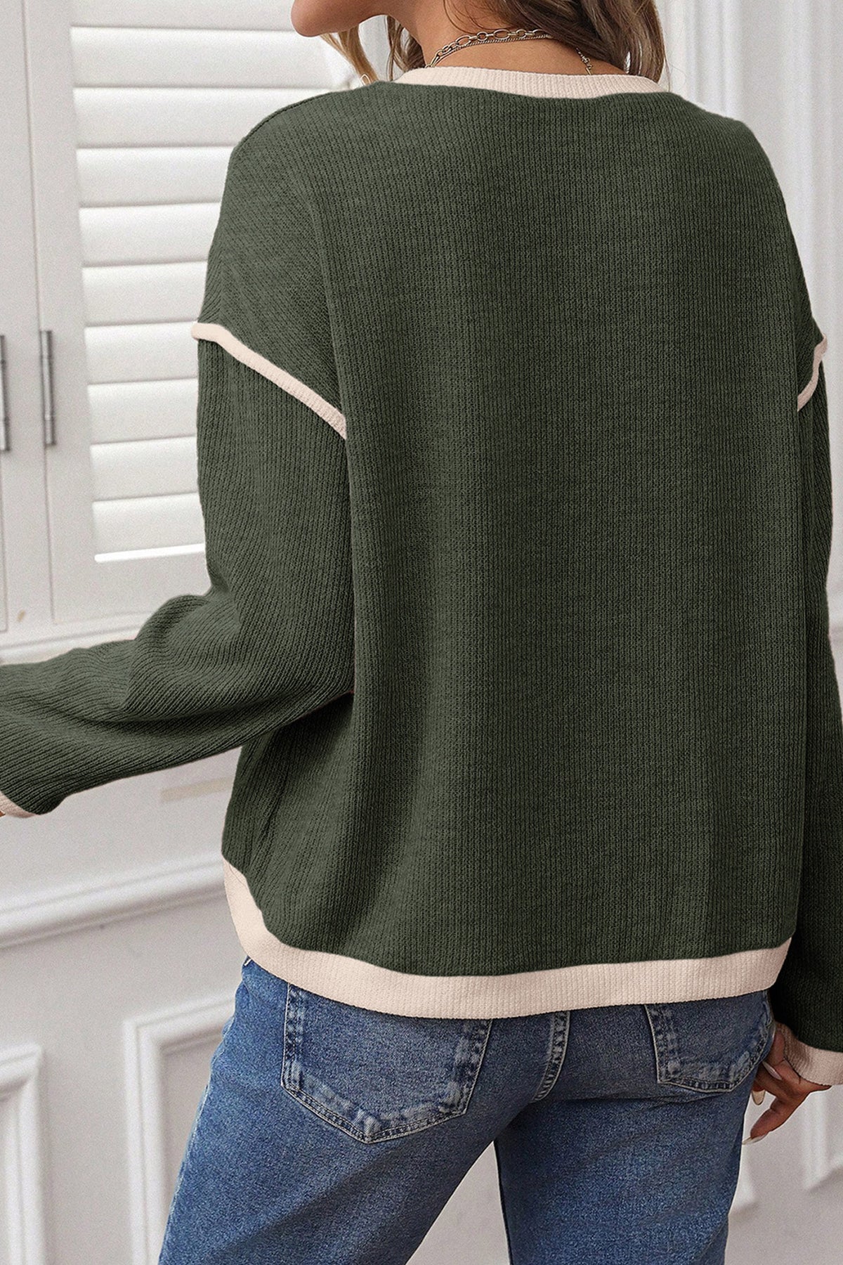 Lucky Mallard Contrast Knit Top