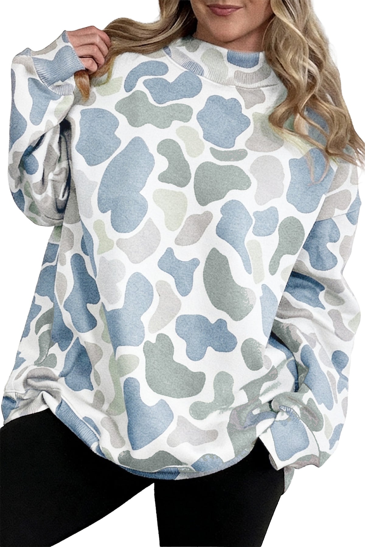 Western Camo Mock Neck Sweatshirt