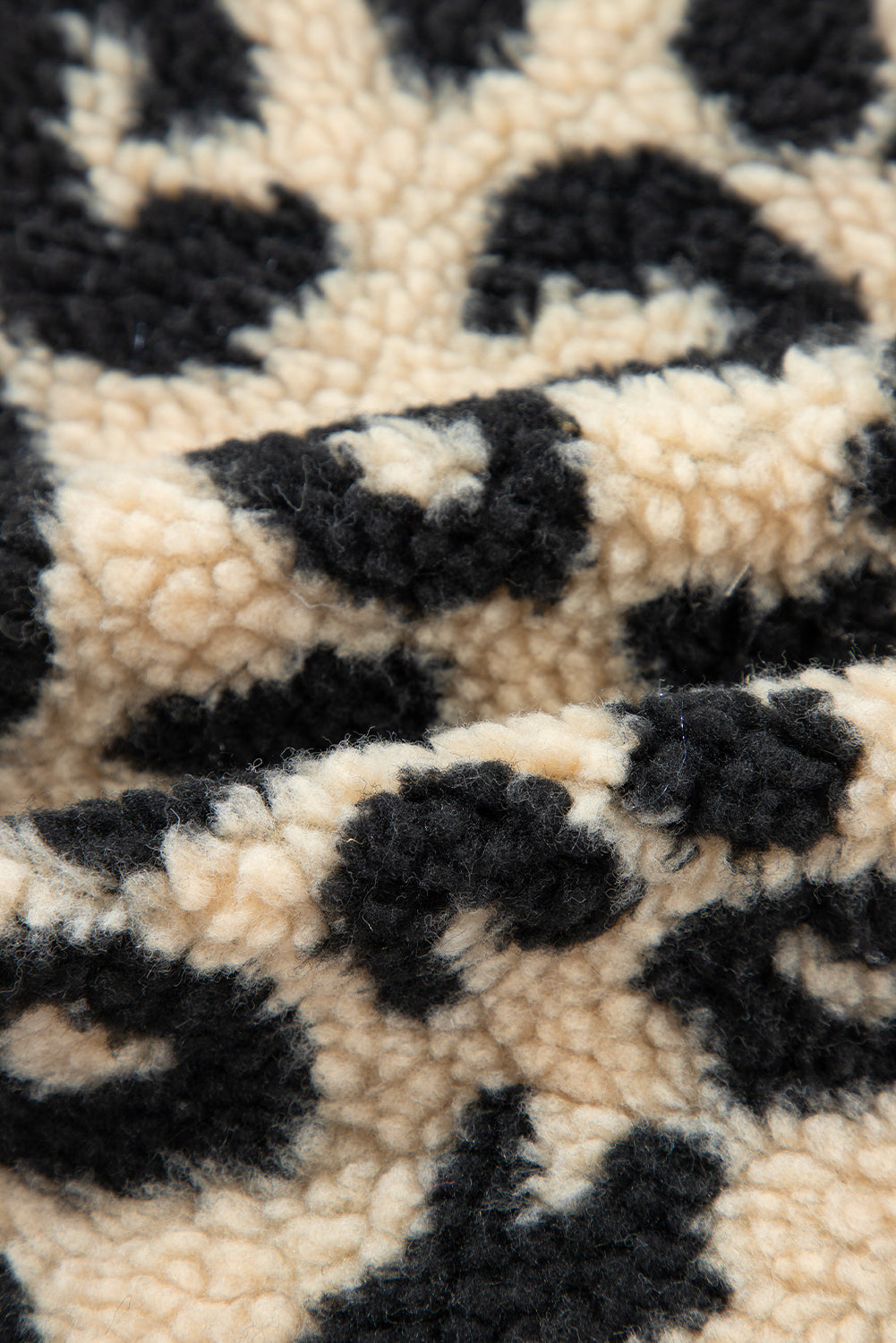 Leopard Sherpa Button Vest