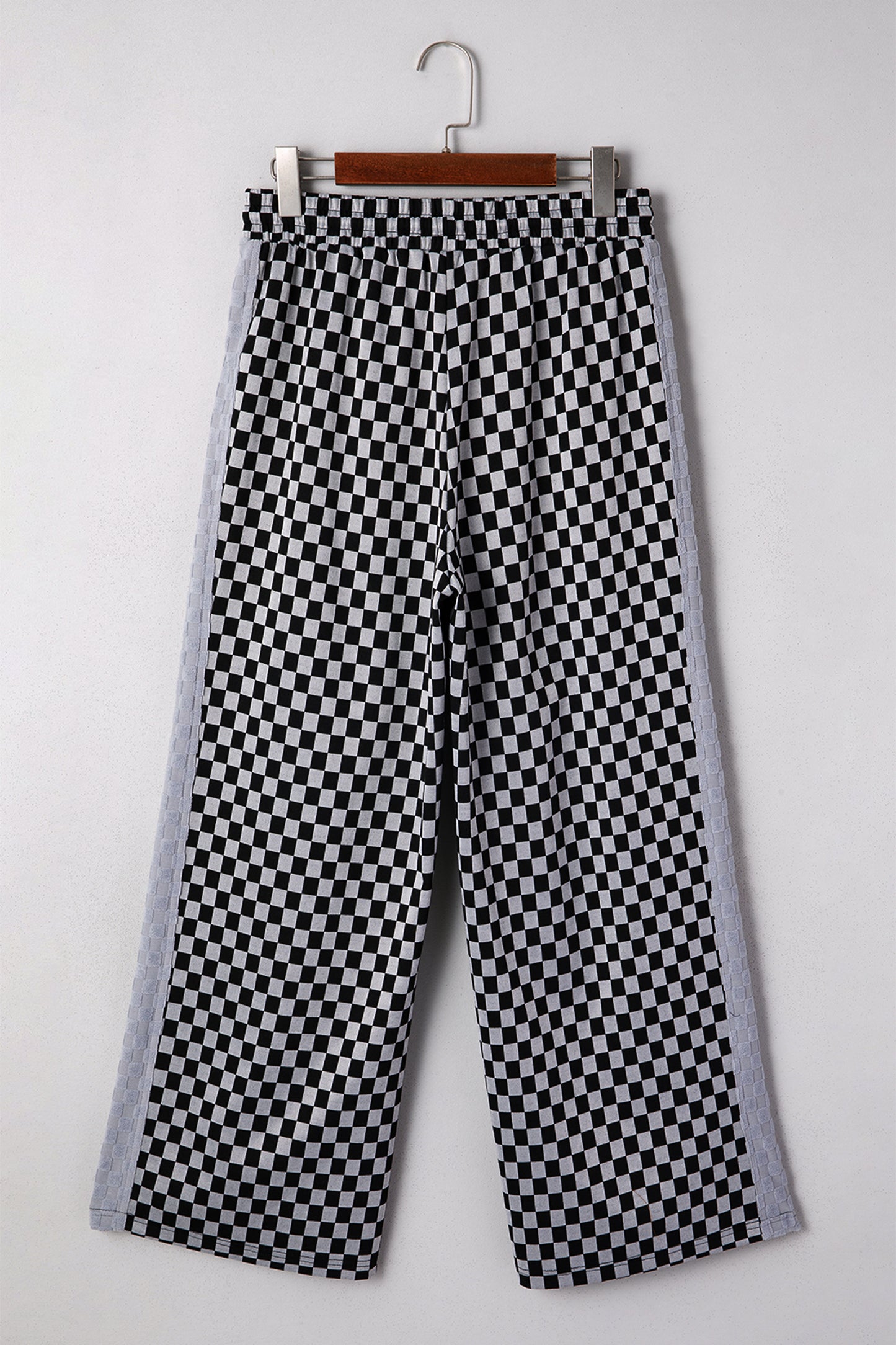 Retro Ride Checkerboard Wide Leg Pants