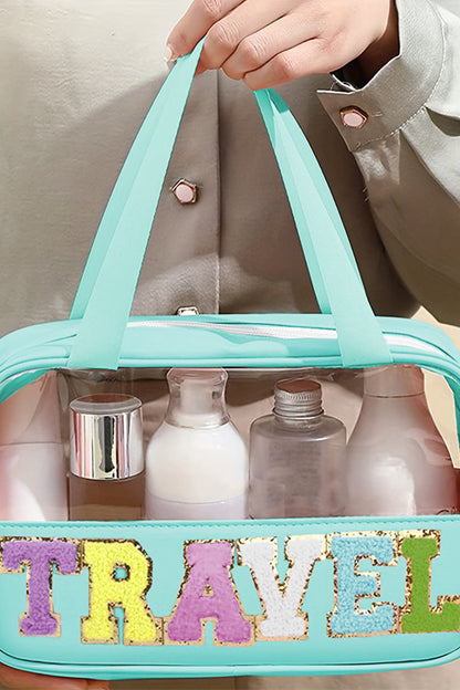 Jet Set Clear Travel Makeup Bag
