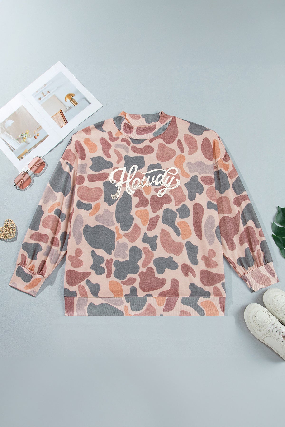 Howdy Camo Western Plus Size Sweatshirt