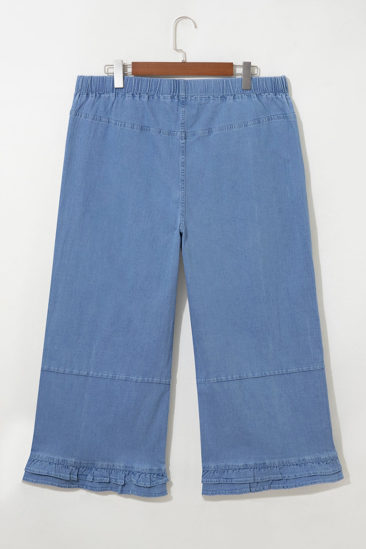 Bluebell Ruffle-Hem Wide Leg Jeans