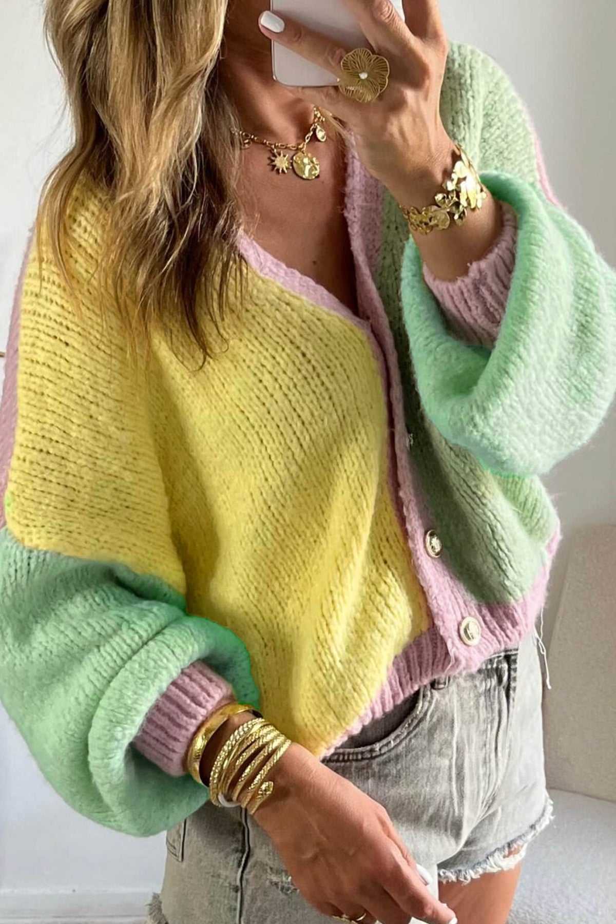 Sunbeam Colorblock Knit Cardigan