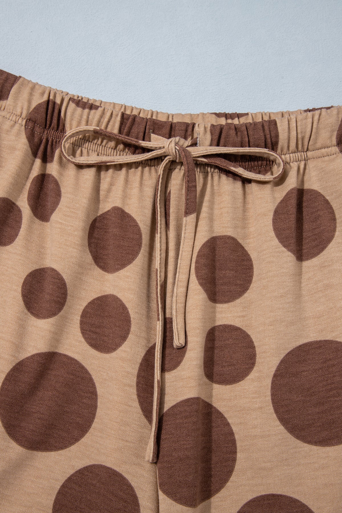 Khaki Polka Dot Relaxed Pant Set