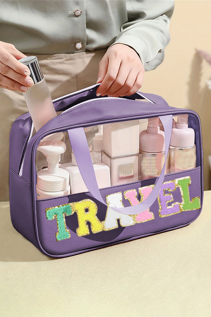 Jet Set Clear Travel Makeup Bag