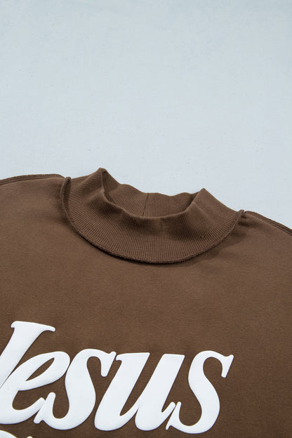 Jesus Saves Mock Neck Sweatshirt