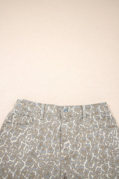 Wild West Leopard Denim Shorts