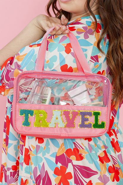 Jet Set Clear Travel Makeup Bag