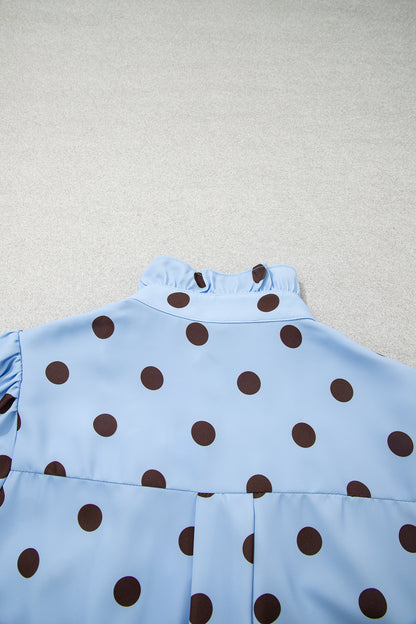 Polka Dot Ruffle Blouse