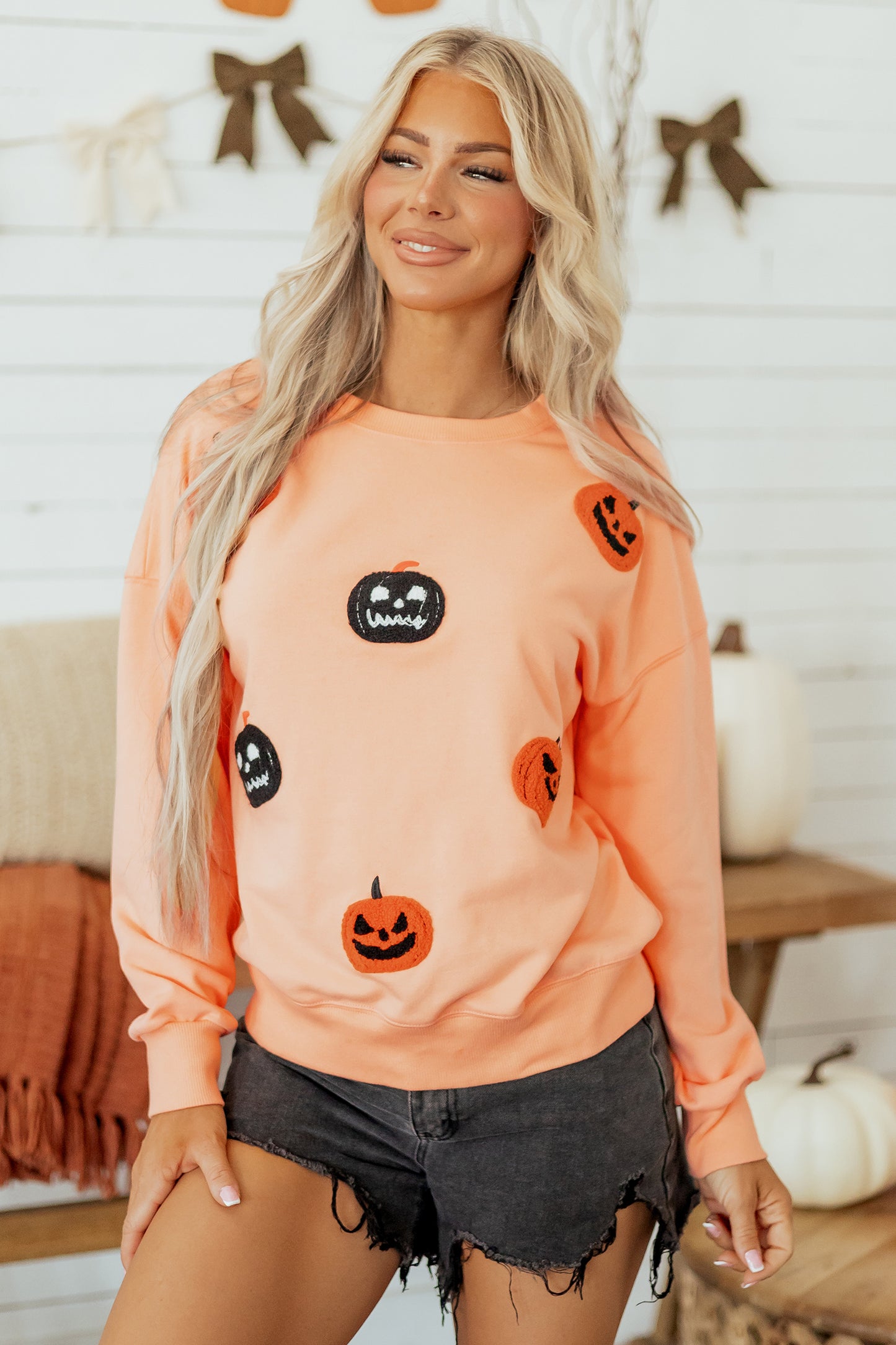 Pumpkin Patch Embroidered Sweatshirt
