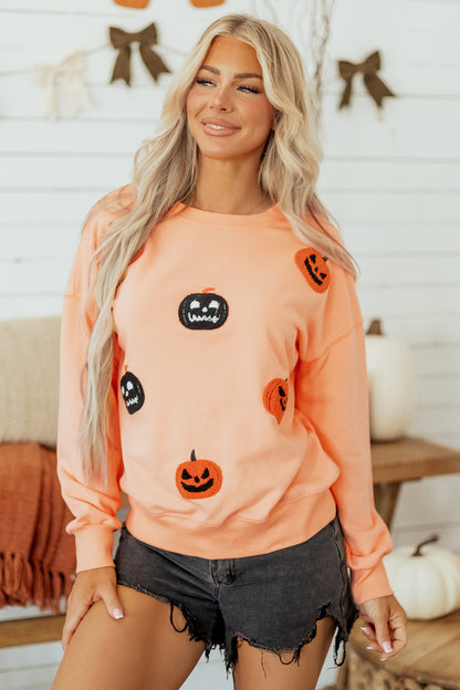 Pumpkin Patch Embroidered Sweatshirt