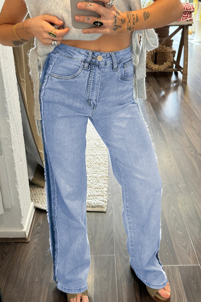 Backroad Frayed Stripe Jeans