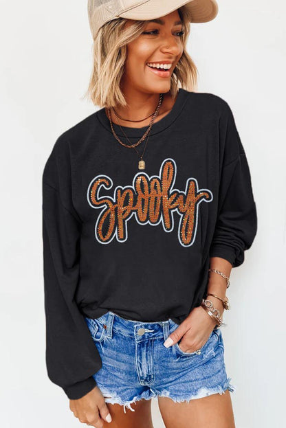 Spooky Sparkle Rhinestone Sweatshirt