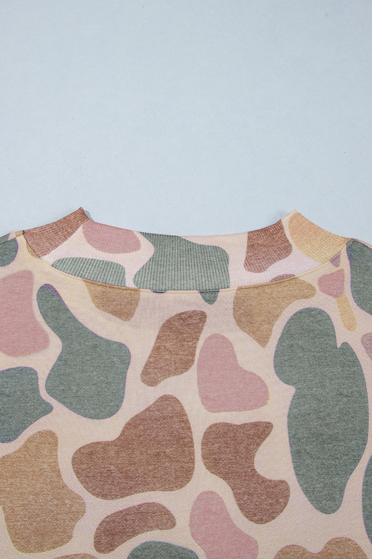 Cedar Camo Ribbed Plus Size Sweatshirt