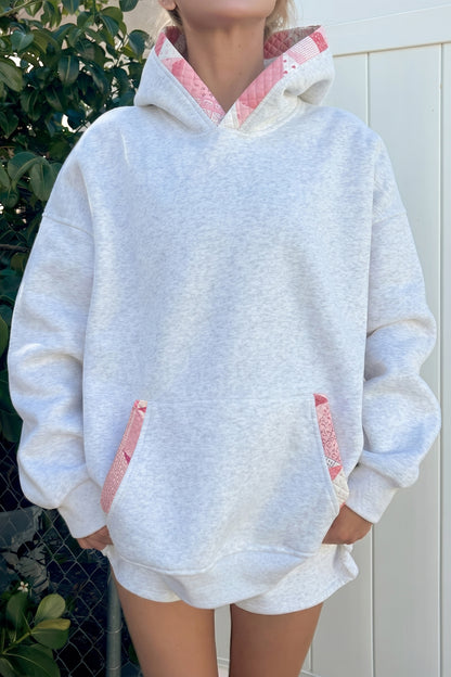 Contrast Patchwork Oversized Hoodie