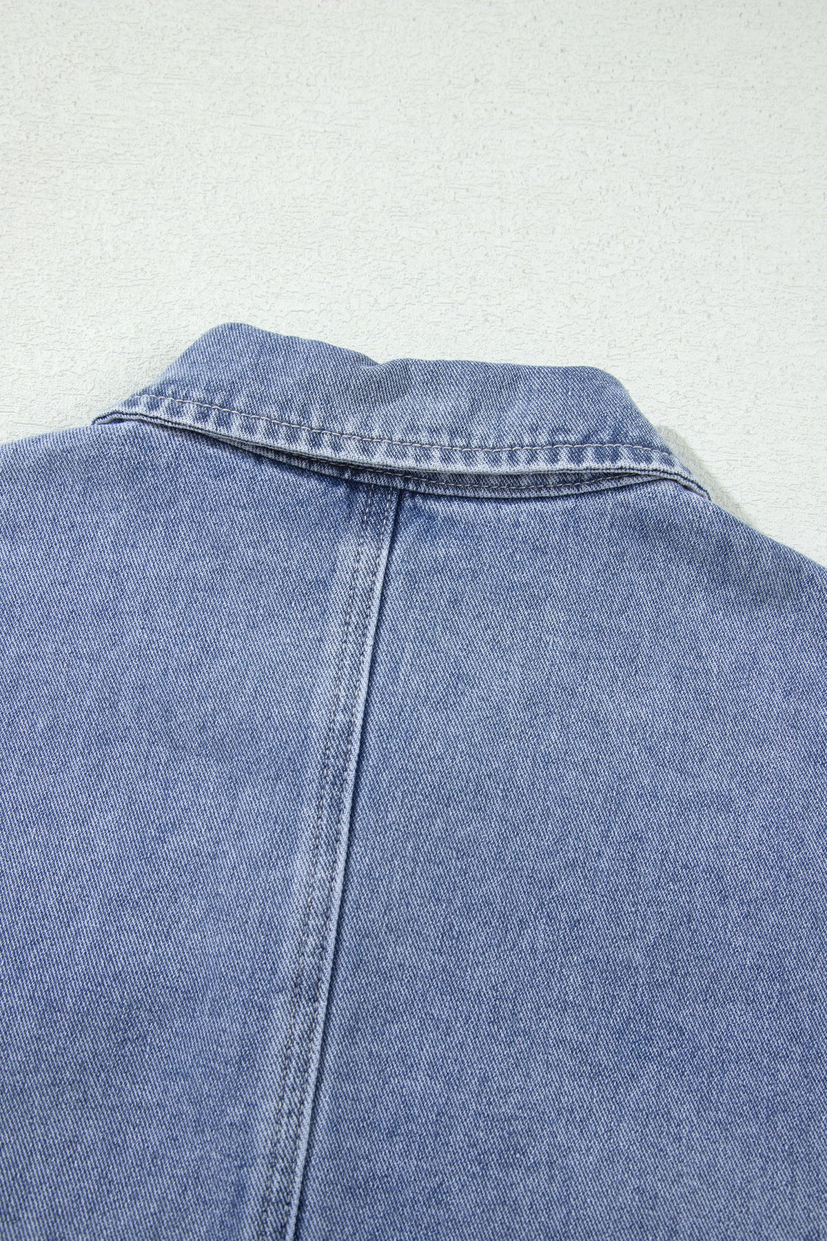 Beau Blue Studded Zip-Up Denim Jacket