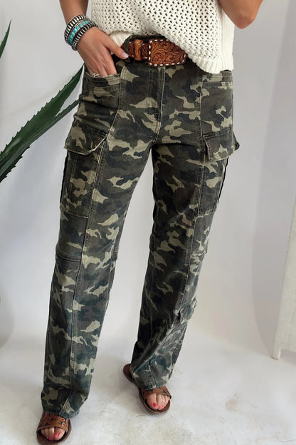Trail Camo Cargo Denim Pants