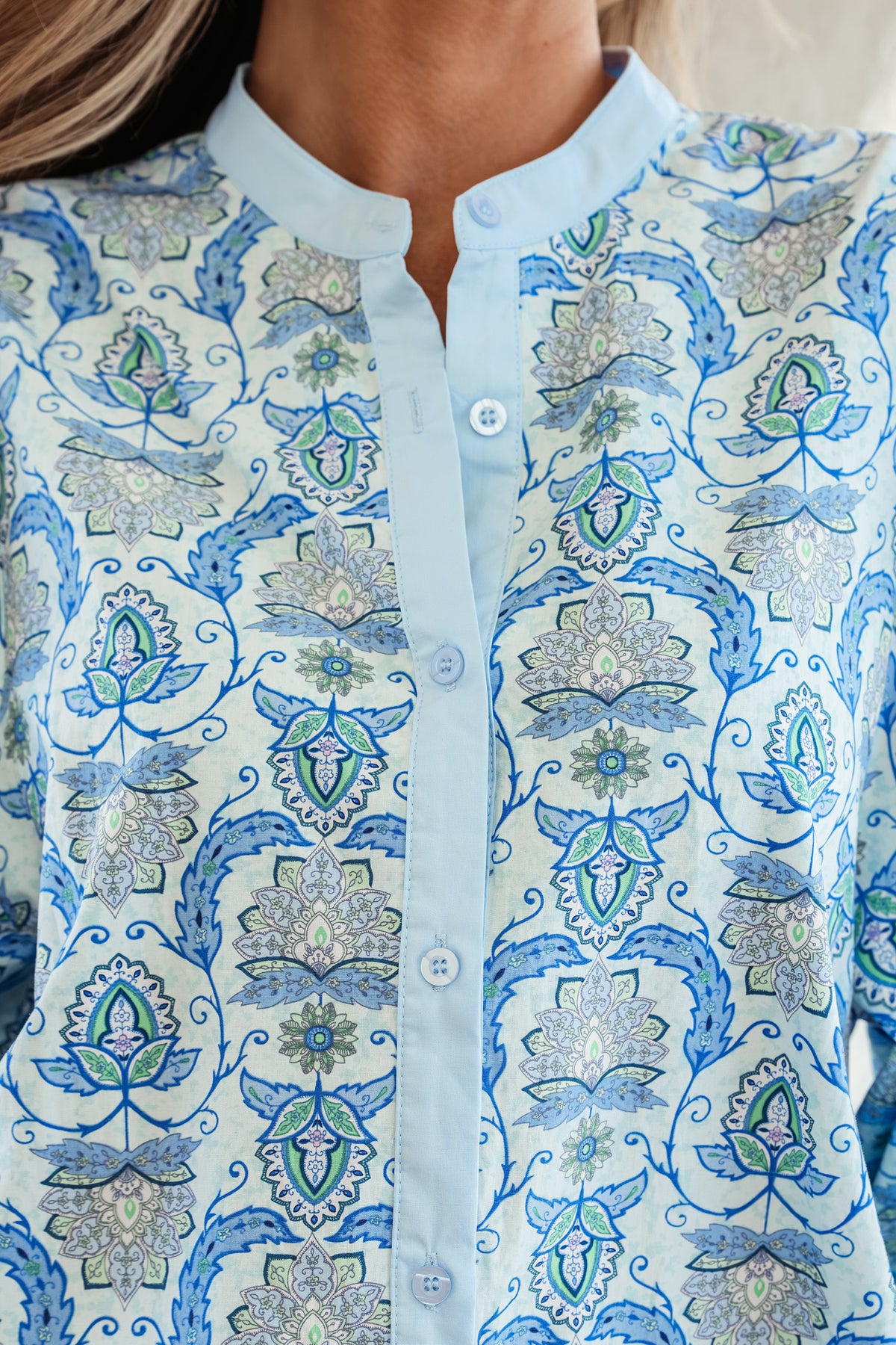 Paisley Puff-Sleeve Shirt