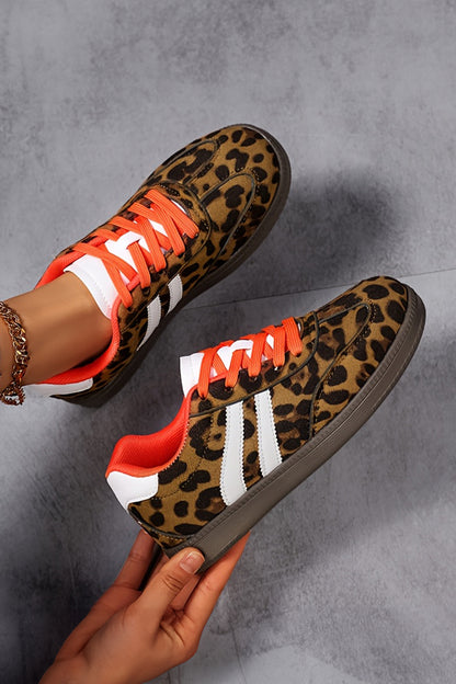 Canyon Leopard Faux Suede Sneakers