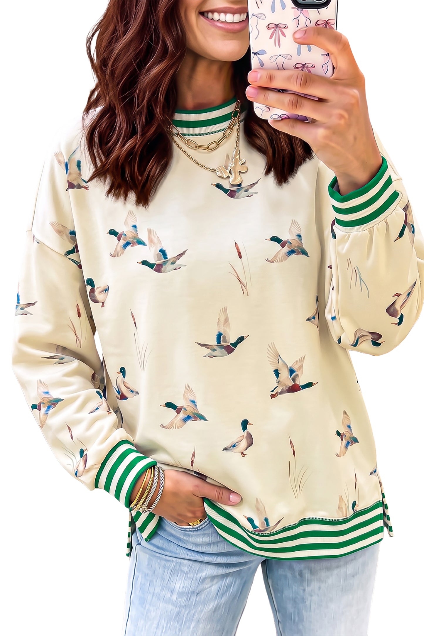 Marsh Duck Stripe Sweatshirt