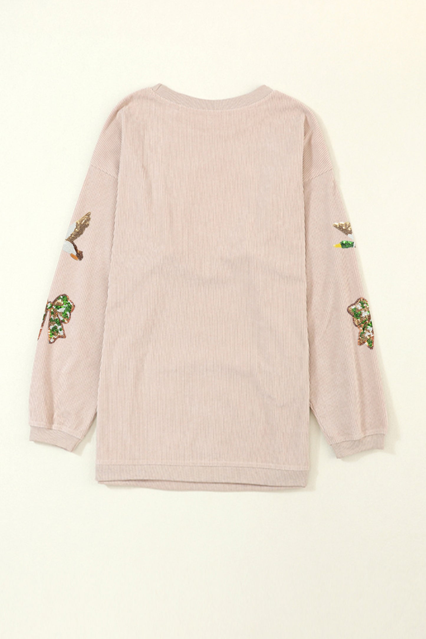 Marsh Sequin Mallard Bow Ribbed Sweatshirt