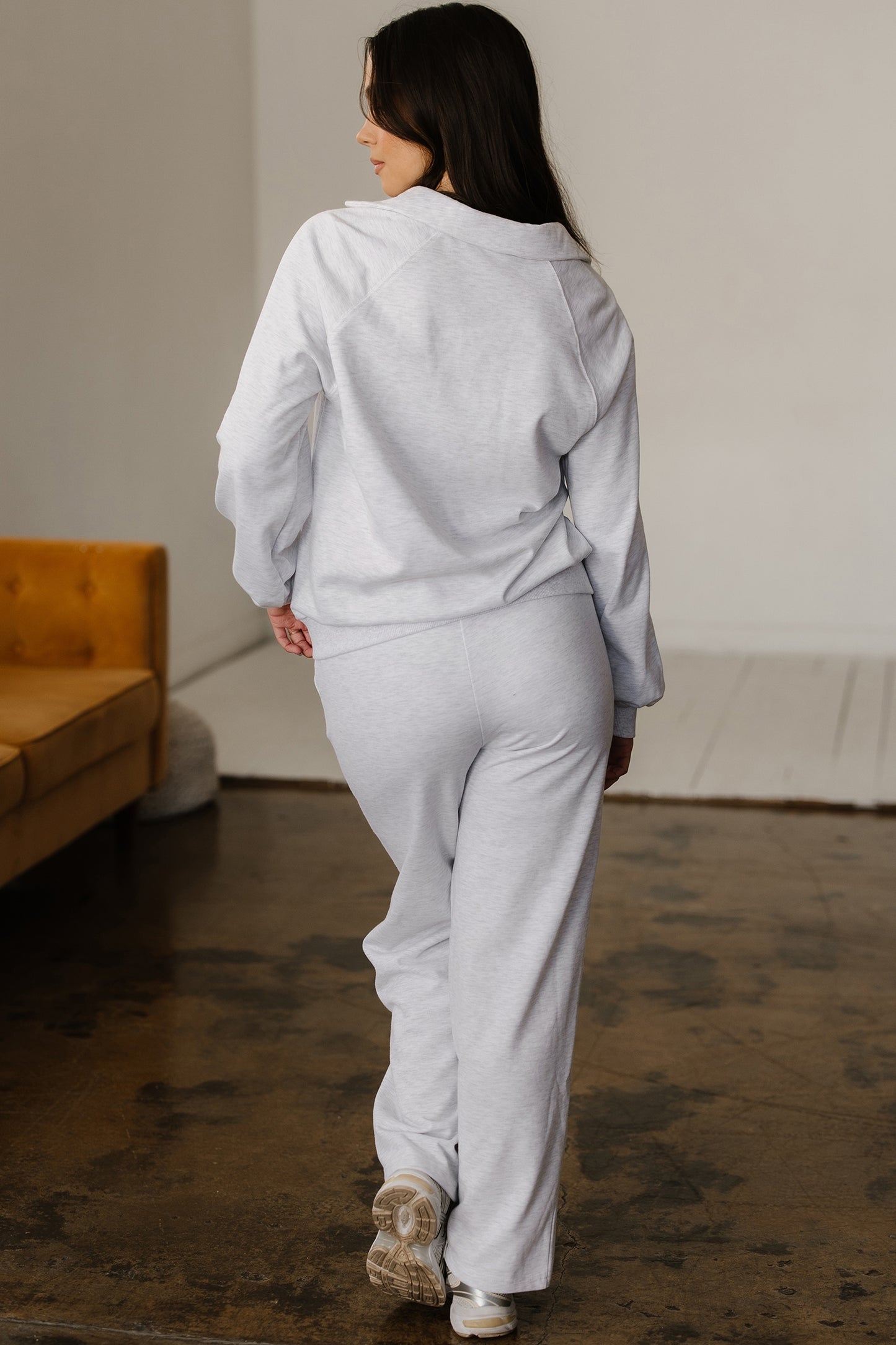 Sunday Stroll Polo Collar Sweatpants Set