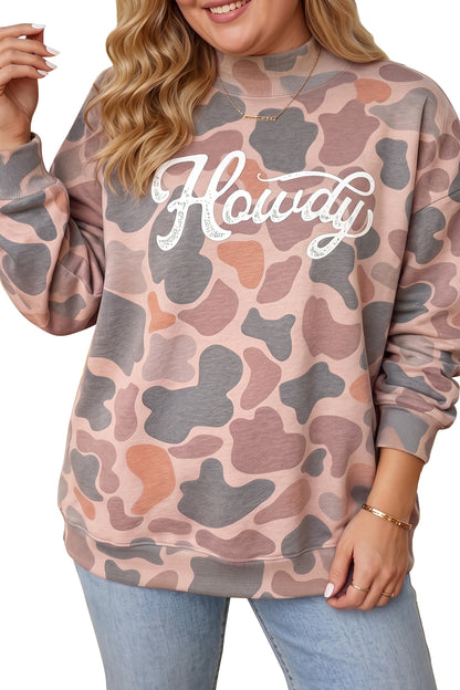 Howdy Camo Western Plus Size Sweatshirt