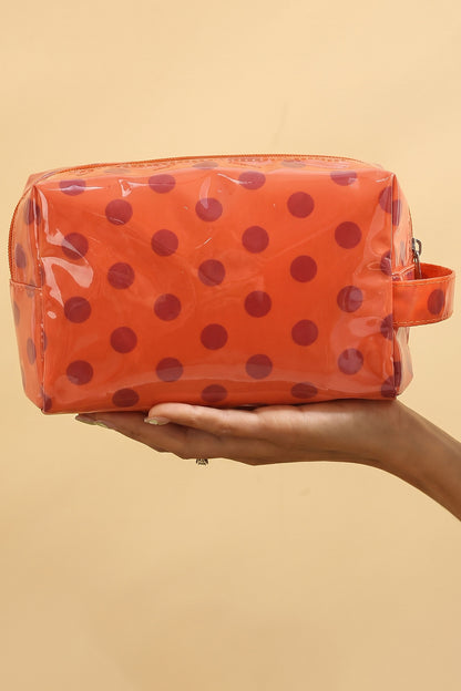 Cider Polka Dot PVC Makeup Bag
