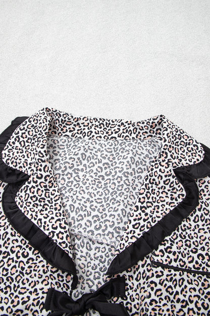 Leopard Bow Lounge Set