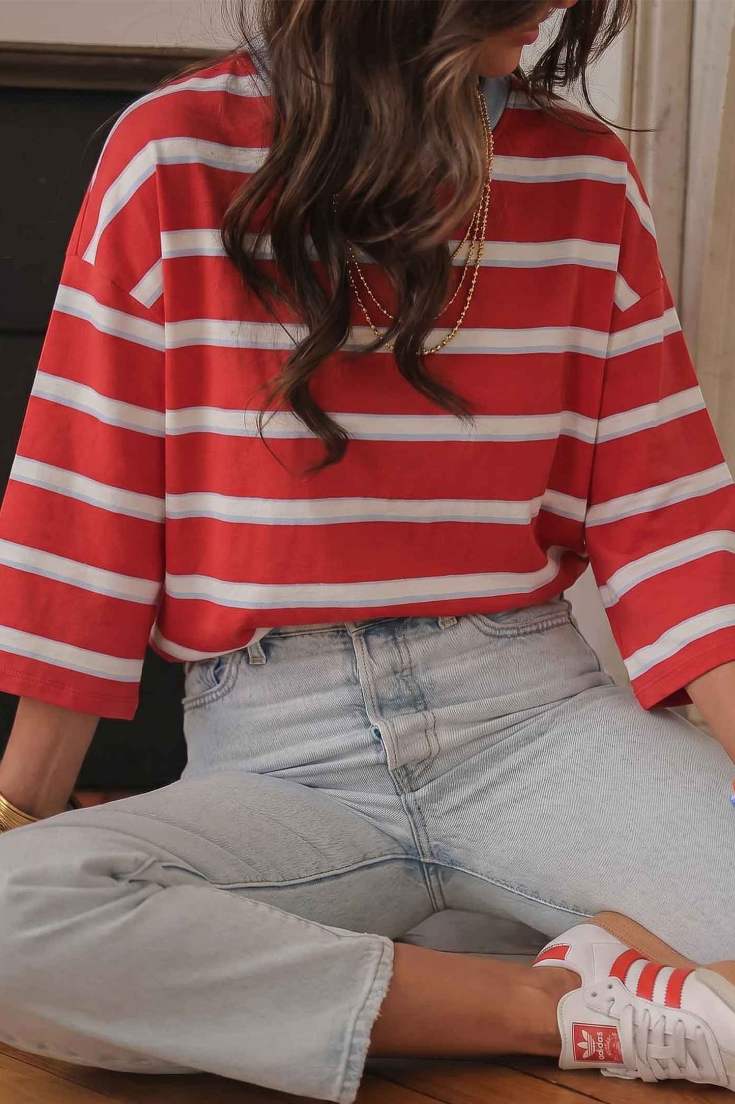 Riverbend Striped Tie-Back Tee