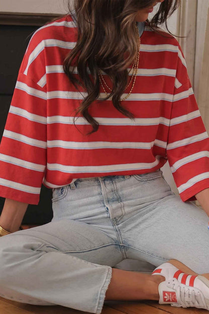 Riverbend Striped Tie-Back Tee