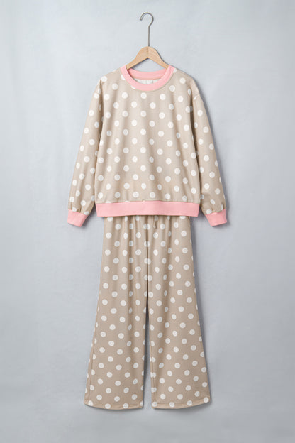 Sweet Talk Polka Dot Top And Pants Set